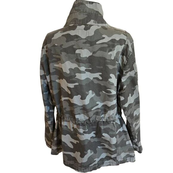 Old Navy Womens Green Camouflage Zip Front Adjustable Waist Utility Jacket XXL - Picture 3 of 12